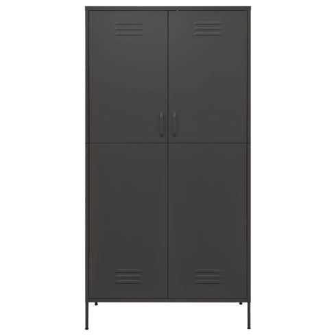 Flores - Wardrobe Anthracite 900 x 500 x 1800 mm Steel